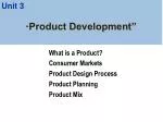 “ Product Development” - slide 1