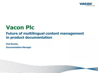 Vacon Plc