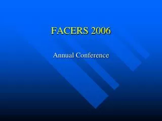 FACERS 2006