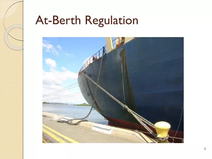 at berth regulation