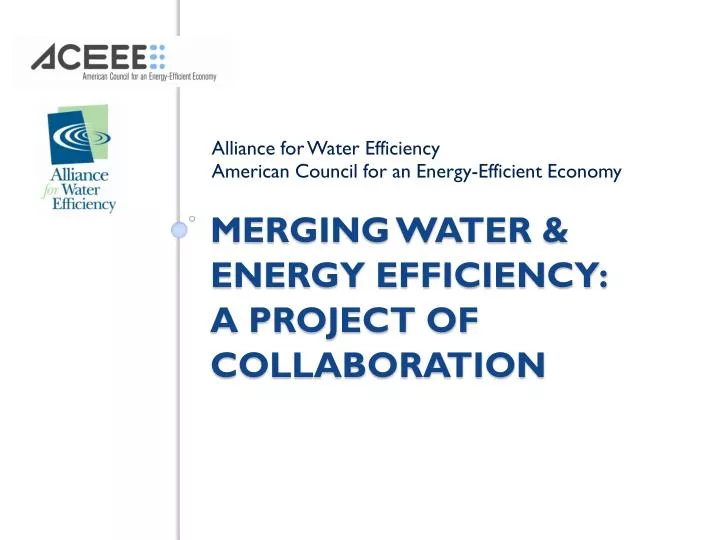 merging water energy efficiency a project of collaboration