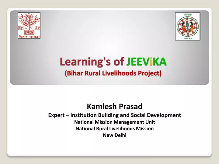 learning s of jeev i ka bihar rural livelihoods project