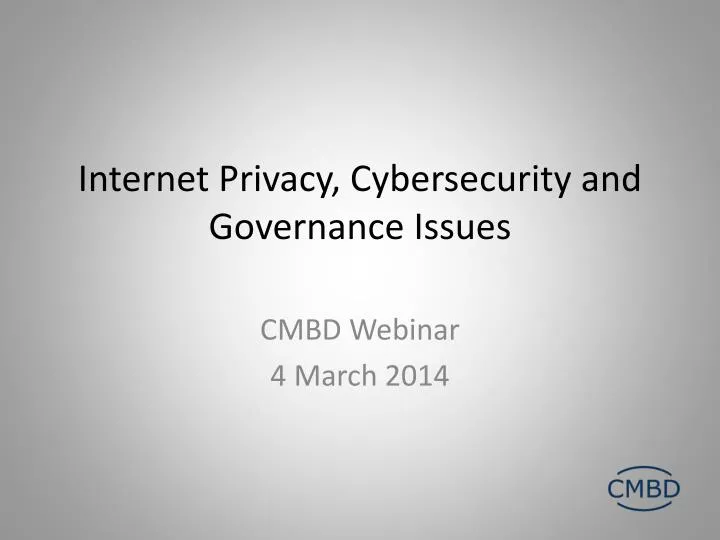 internet privacy cybersecurity and governance issues