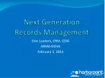 Next Generation Records Management