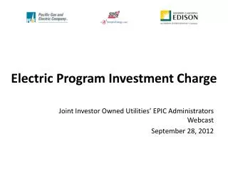 Electric Program Investment Charge