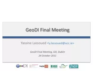 GeoDI Final Meeting