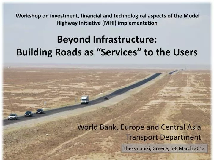 world bank europe and central asia transport department