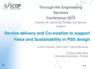 Service delivery and Co-creation to support Value and Sustainability in PSS design