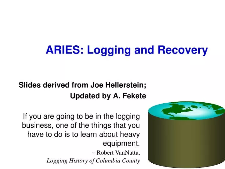 aries logging and recovery