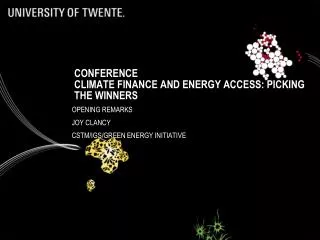 Conference Climate Finance and Energy Access: Picking the winners