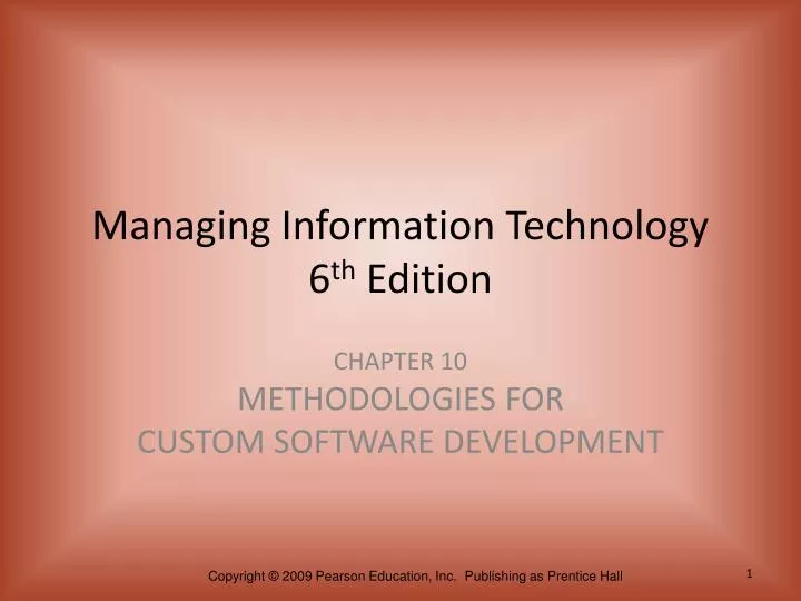 managing information technology 6 th edition
