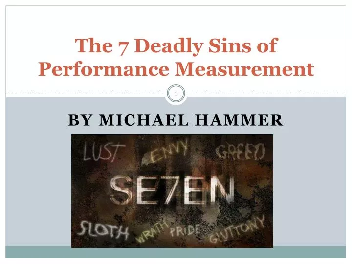 the 7 deadly sins of performance measurement