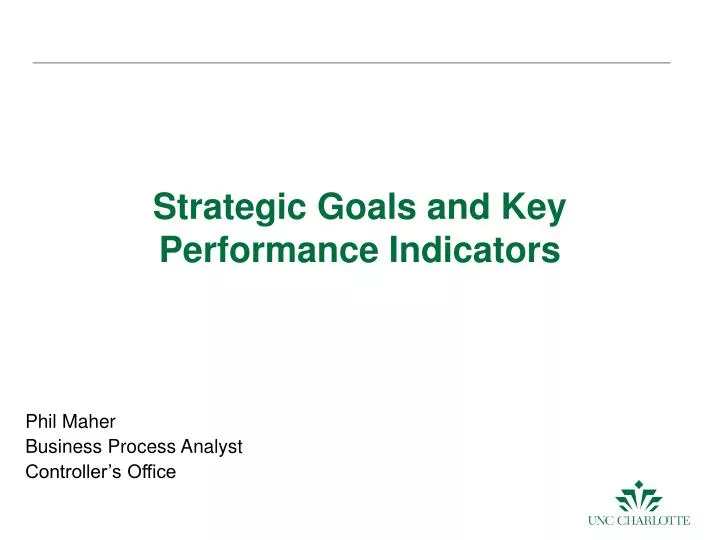 strategic goals and key performance indicators