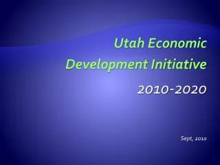 Utah Economic Development Initiative