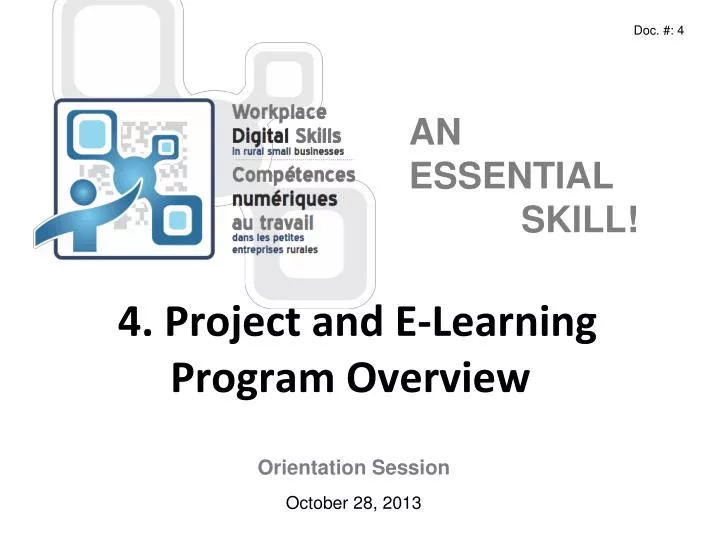 4 project and e learning program overview