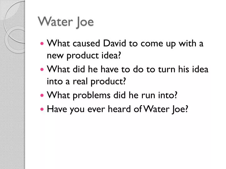 water joe