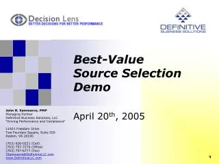 Best-Value Source Selection Demo
