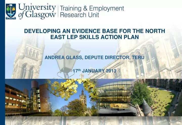 developing an evidence base for the north east lep skills action plan