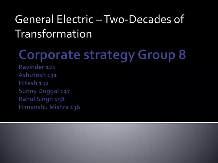 general electric two decades of transformation