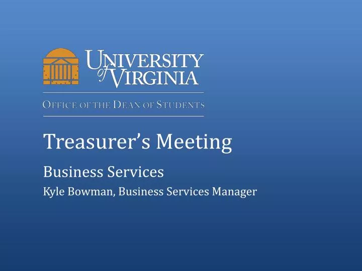 treasurer s meeting