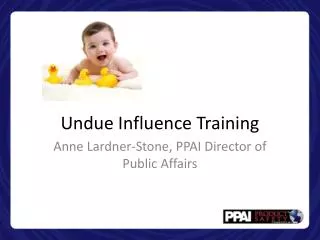 Undue Influence Training