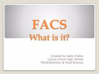 facs what is it
