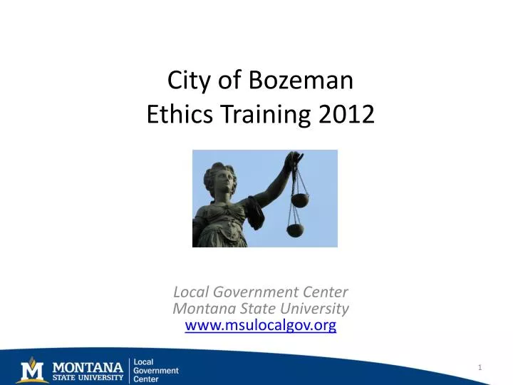 city of bozeman ethics training 2012
