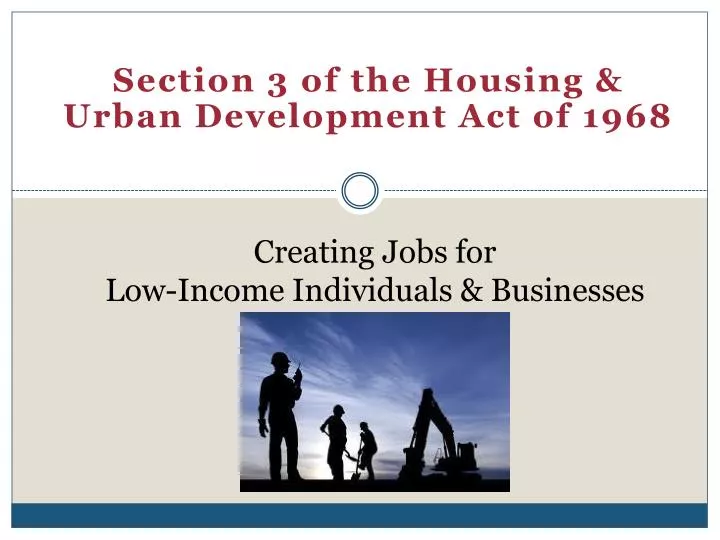 creating jobs for low income individuals businesses