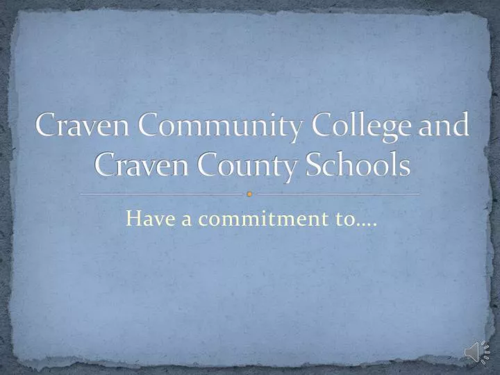 craven community college and craven county schools