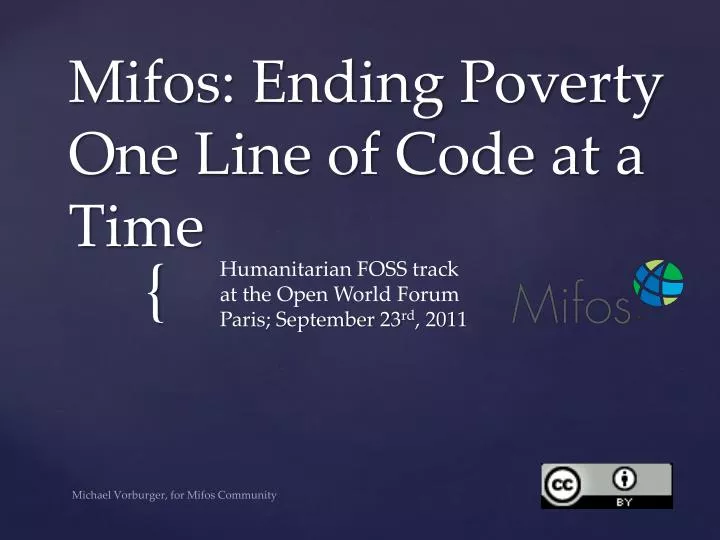 mifos ending poverty one line of code at a time