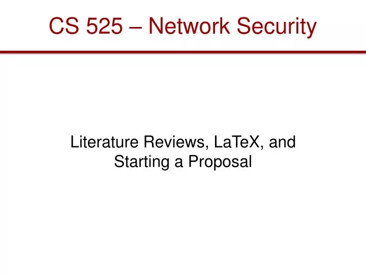 cs 525 network security