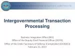 Intergovernmental Transaction Processing - slide 1