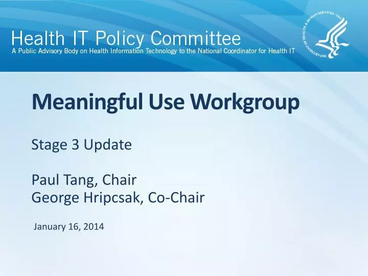 meaningful use workgroup