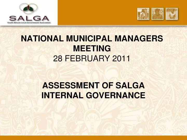 national municipal managers meeting 28 february 2011