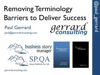 Removing Terminology Barriers to Deliver Success