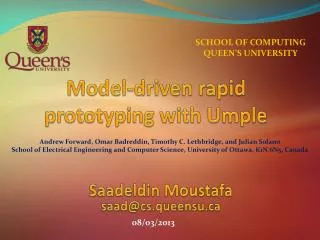Model-driven rapid prototyping with Umple