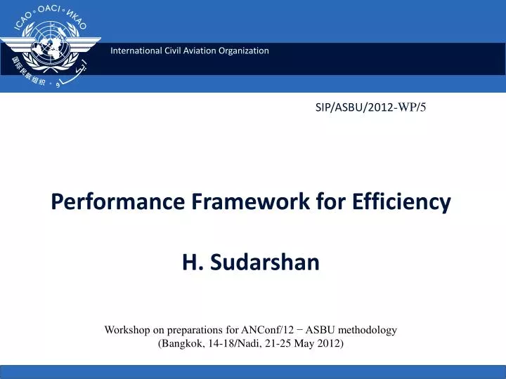 performance framework for efficiency h sudarshan