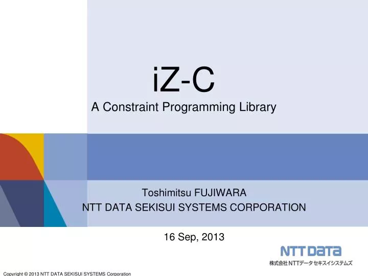 iz c a constraint programming library