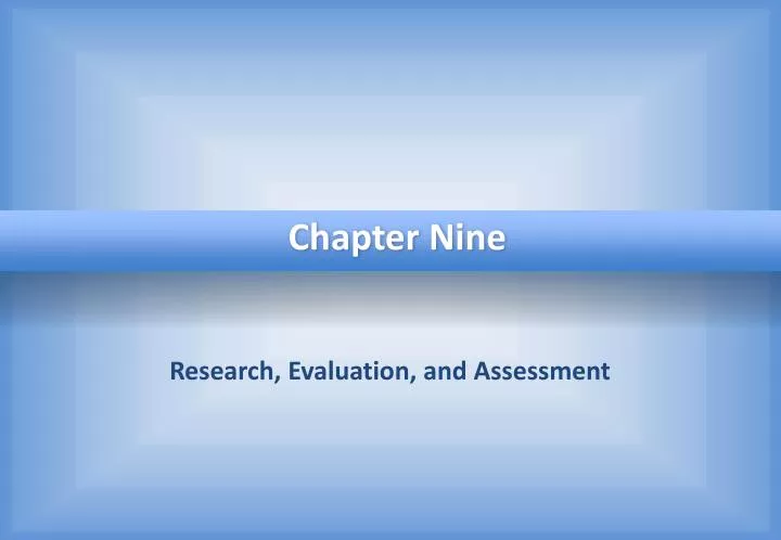 research evaluation and assessment