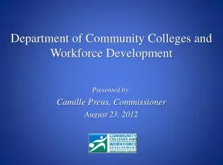 Department of Community Colleges and Workforce Development
