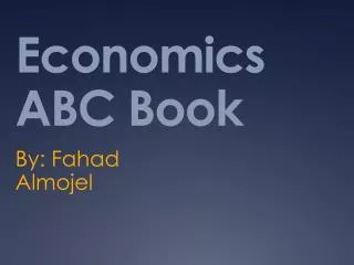 Economics ABC Book