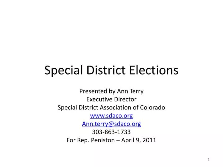 special district elections