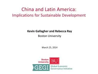 China and Latin America: Implications for Sustainable Development