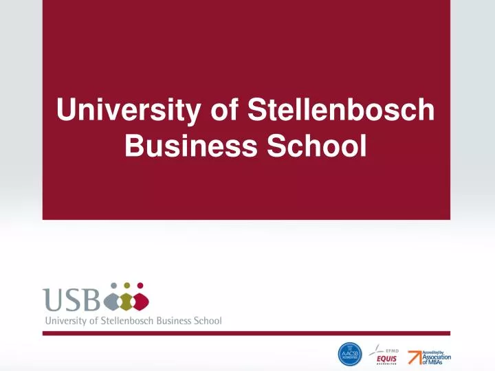 university of stellenbosch business school