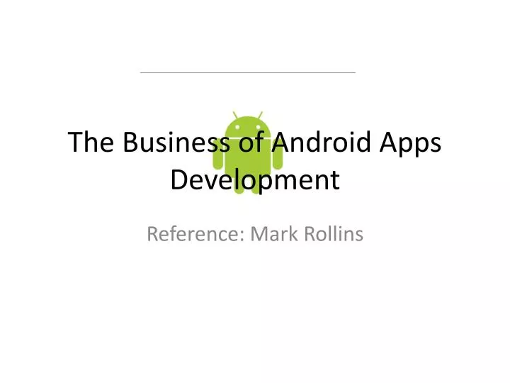the business of android apps development