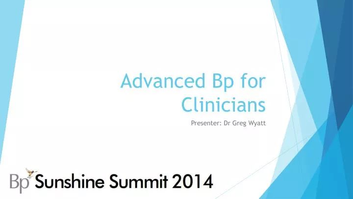 advanced bp for clinicians