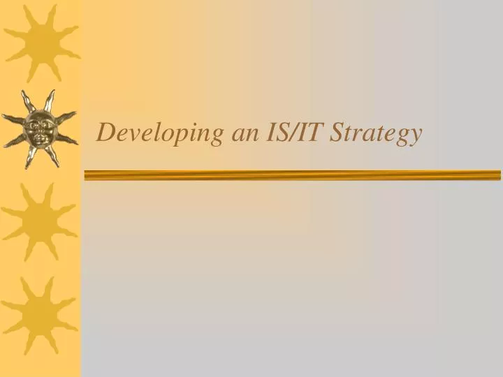 developing an is it strategy