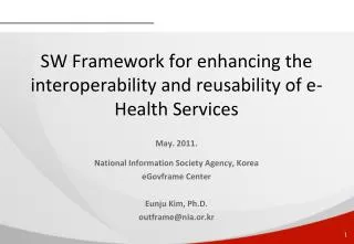 SW Framework for enhancing the interoperability and reusability of e-Health Services