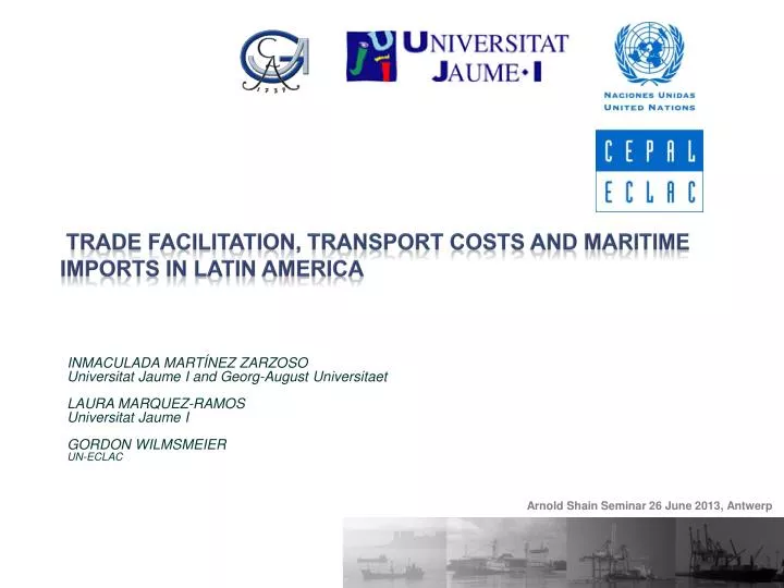 trade facilitation transport costs and maritime imports in latin america