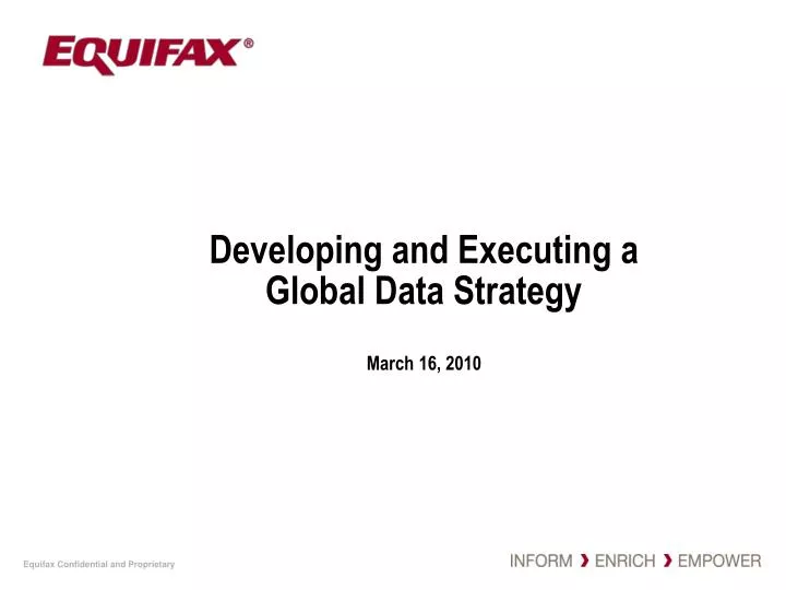 developing and executing a global data strategy march 16 2010